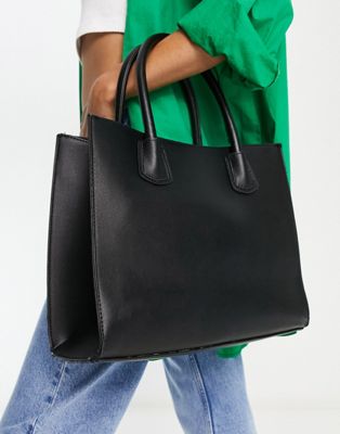 Truffle Collection structured tote bag in black