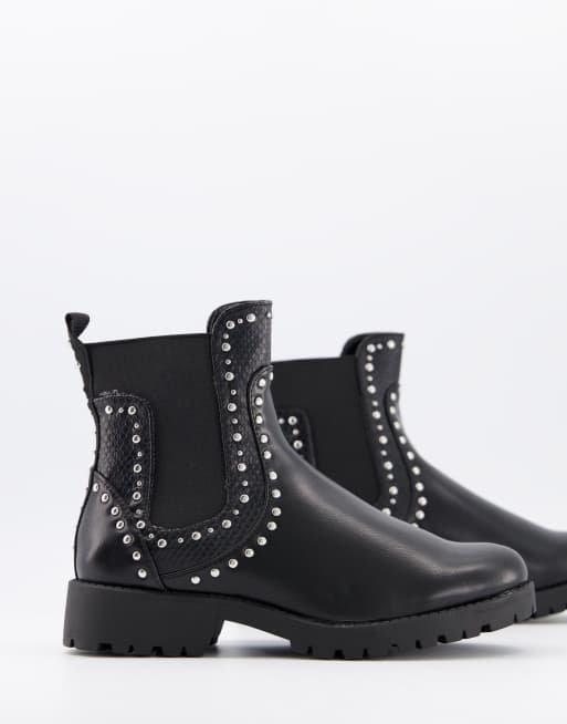 truffle collection mid heel ankle boots