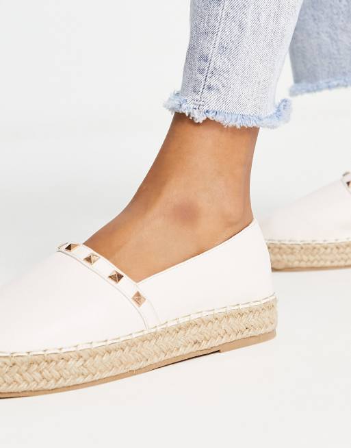 Truffle Collection Studded Espadrille Shoes in beige-Neutral