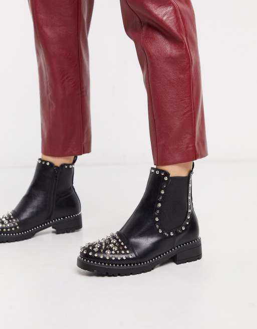 Sasha studded ankle 2024 boots in black