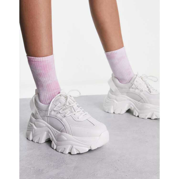 Chunky platform cheap lace up trainers