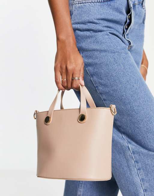 Truffle Collection - Tas met structuur en afneembaar crossbody hengsel in lichtbruin, 4 van 4