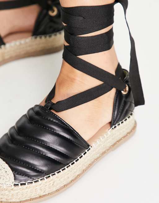 Tie leg wedge on sale sandals with tassel