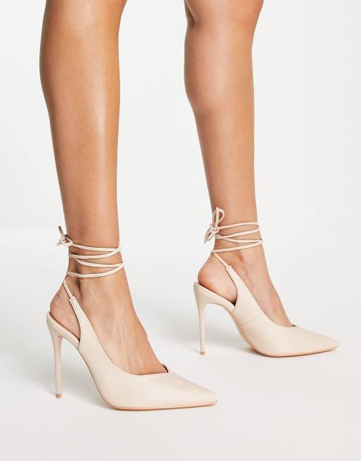 Nude on sale tie shoes