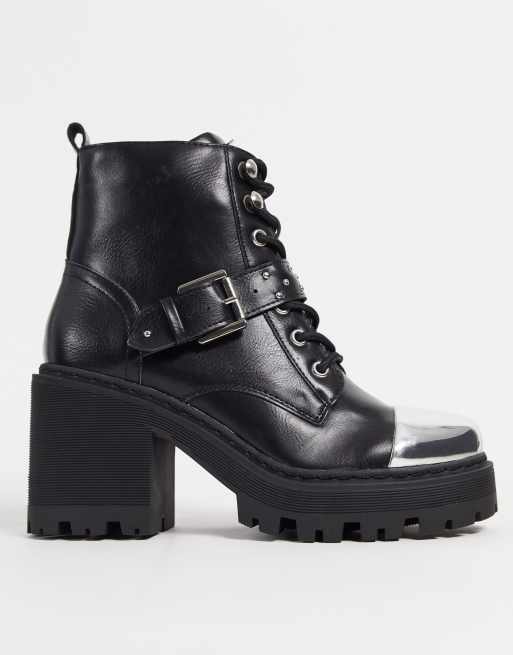 truffle collection chunky lace up canvas shoes