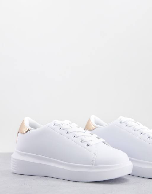 White trainers rose on sale gold