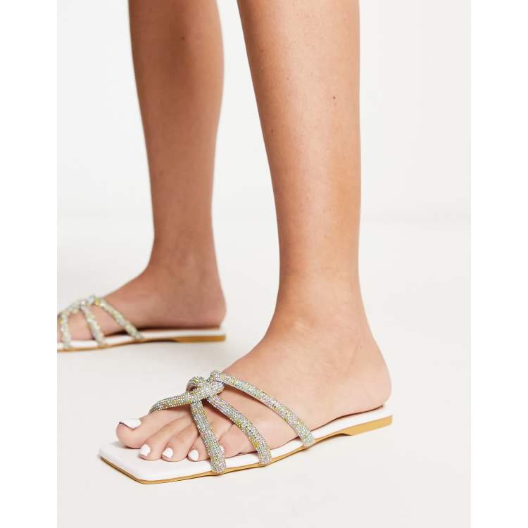 Lipsy asymmetric diamanté on sale sandals