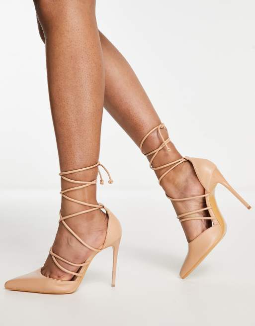 Pointed 2024 tan heels