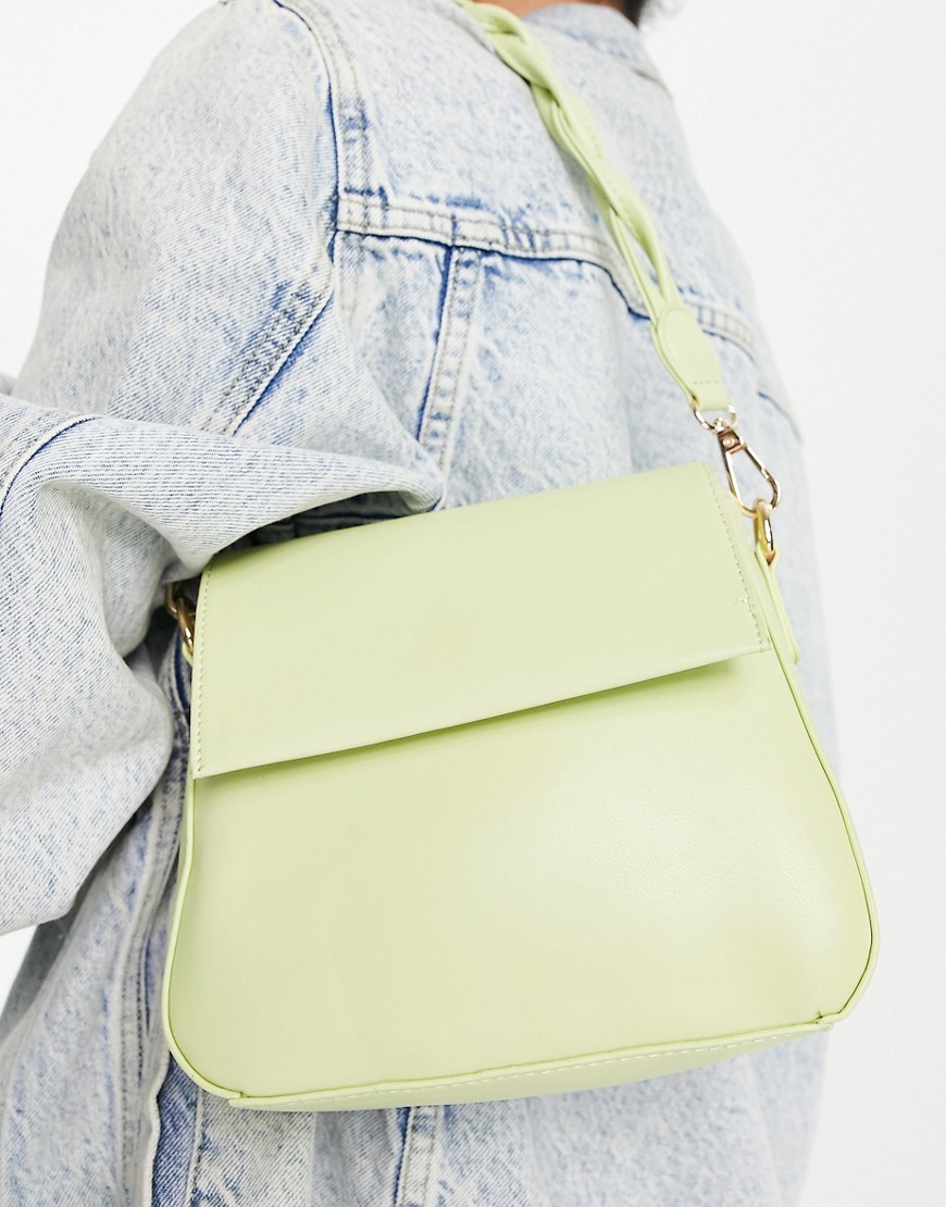 Truffle Collection twisted strap shoulder bag in green