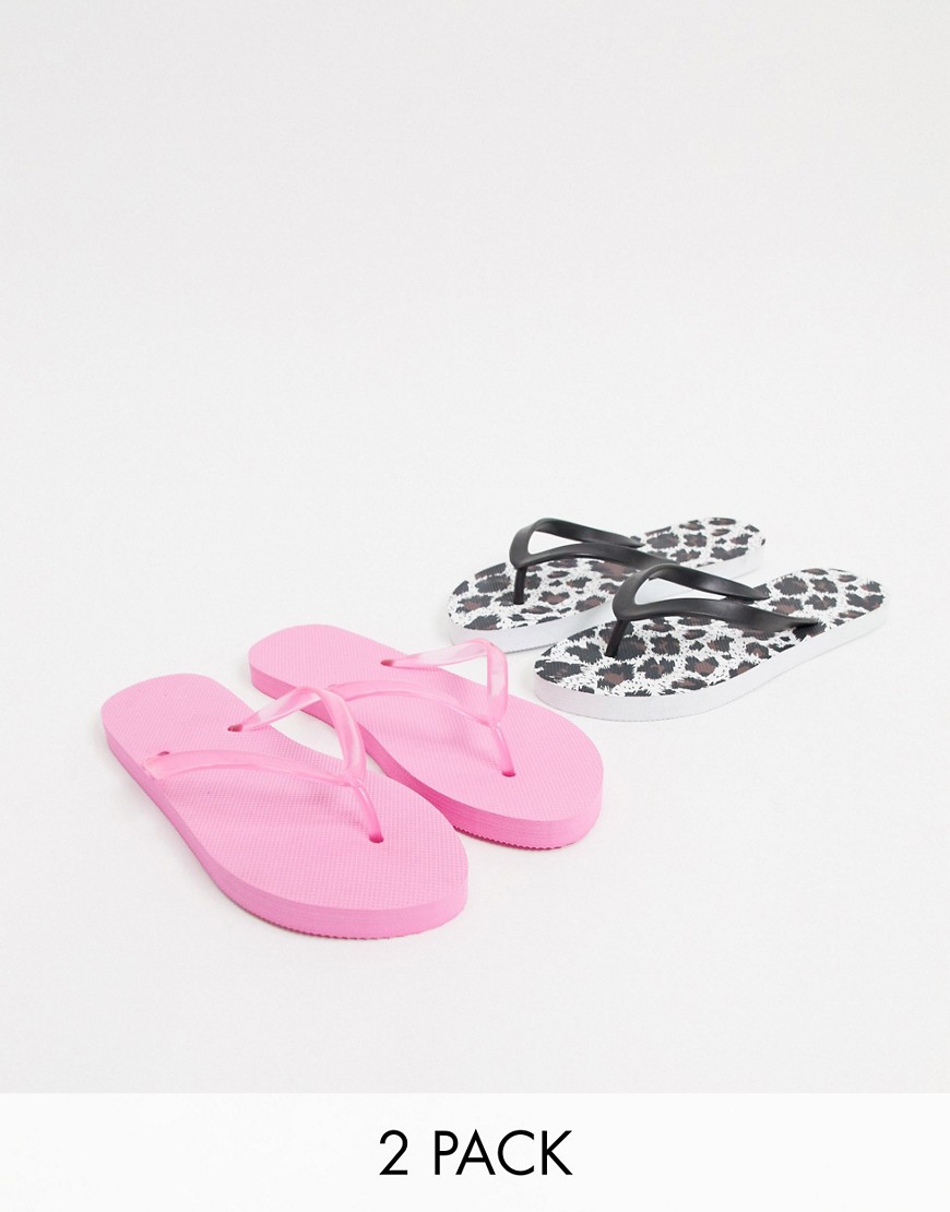 Truffle Collection two pack flip flops-Multi