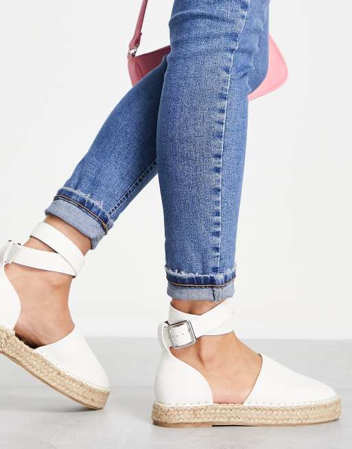 White flat best sale espadrille sandals