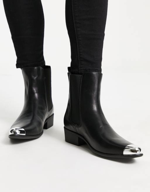 Silver toe clearance boots