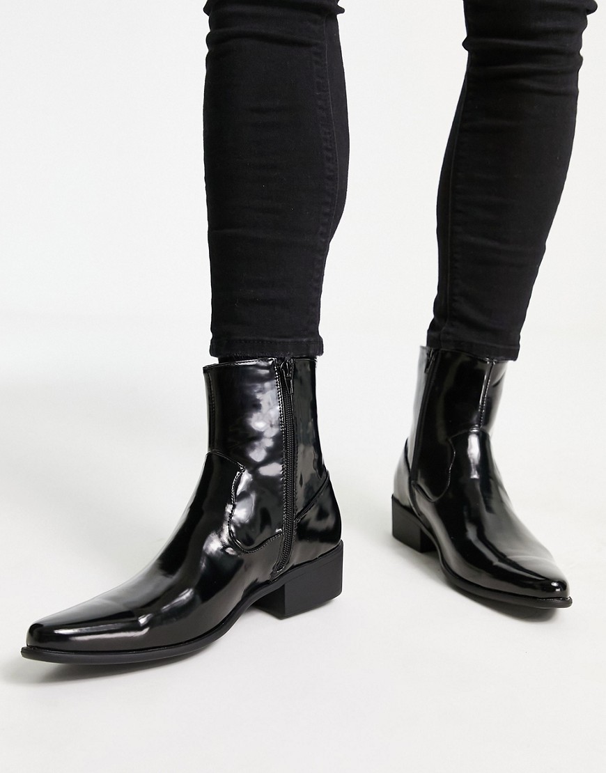 Truffle Collection western chelsea boots in black