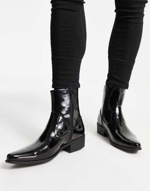 Truffle Collection western chelsea boots in black | ASOS