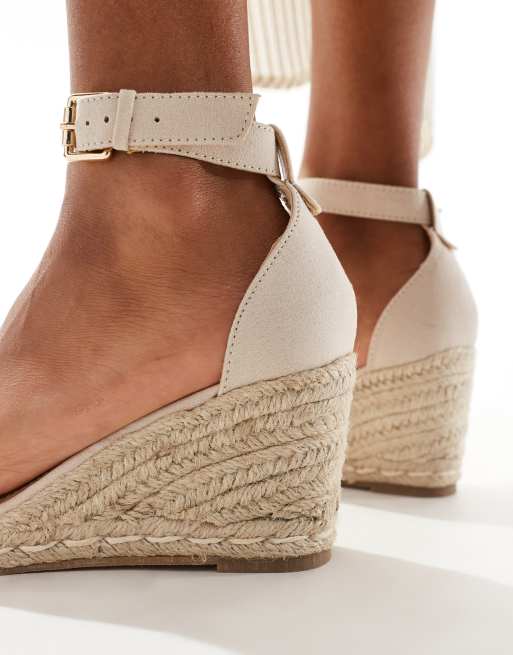 Truffle Collection Wide Fit – Beżowe espadryle na jutowej koturnie, 2 z 4