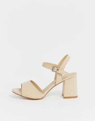 raid wide fit genna patent block heeled sandals