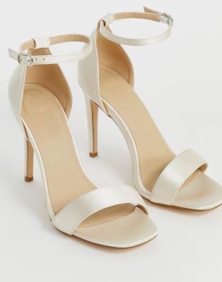 ivory barely there sandals