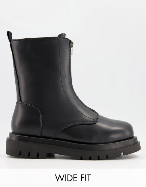 truffle collection hardware detail chelsea boots in black