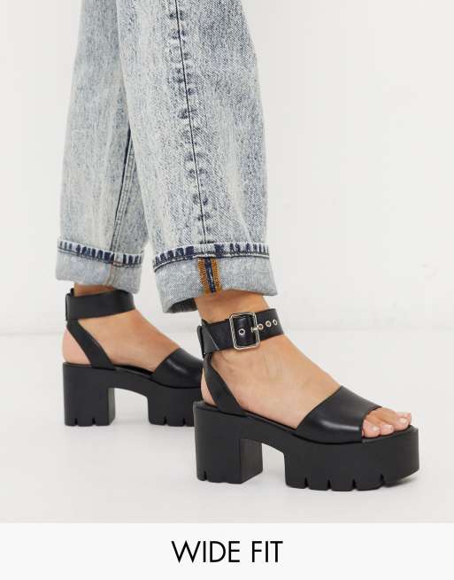 Wide fit 2025 chunky heels