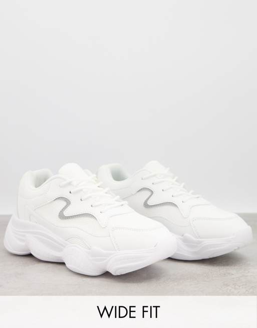truffle collection white solid sneakers