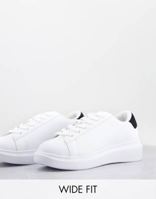 wide white trainers