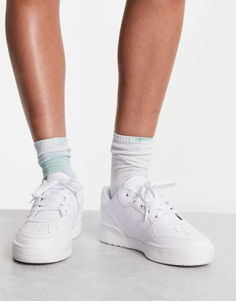 Women's Trainers, White, Chunky & Leather Sneakers