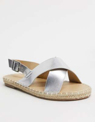 cross strap espadrille sandals