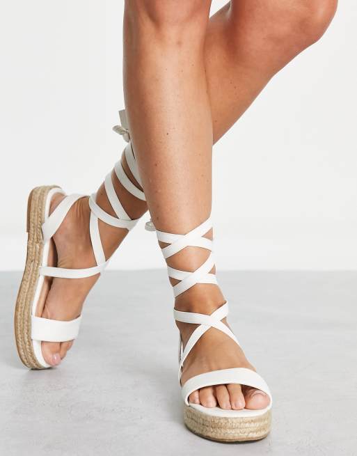 Sandalen met strikbanden new arrivals