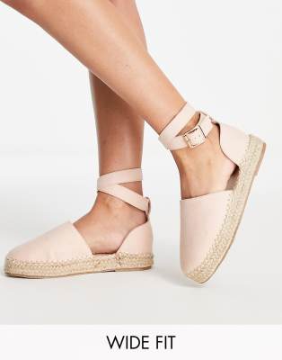 wide fit flat espadrilles