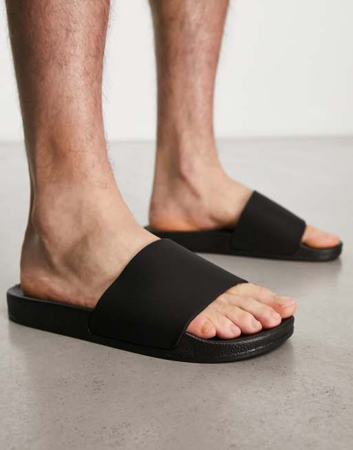 Black wide best sale fit sliders