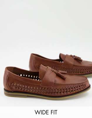 mens woven tassel loafers