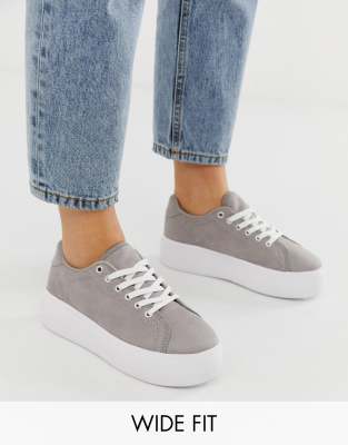 wide fit flatform trainers