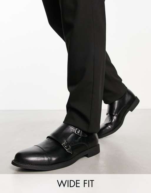 Truffle Collection Wide Fit - Formelle munkesko i sort