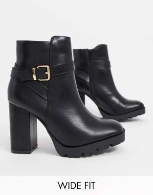 truffle collection heeled boots in black