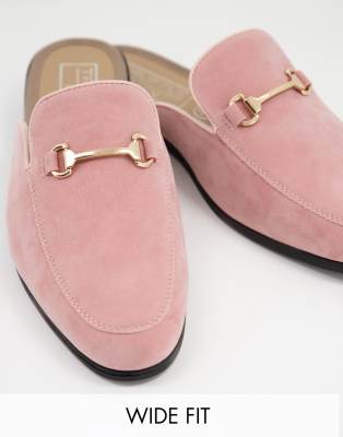 pink mule loafers