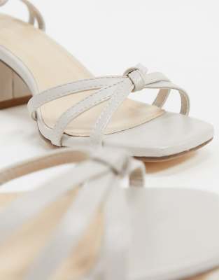 cream wide fit heeled sandals