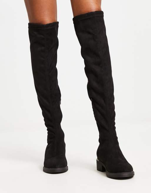 Black high store boots no heel