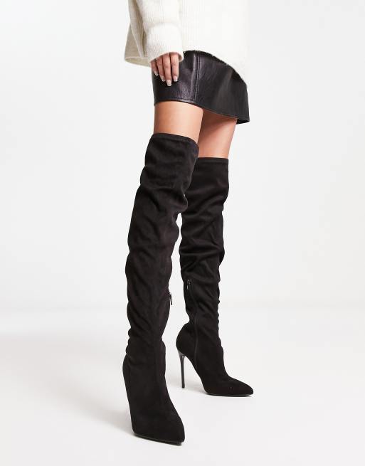 Wide with clearance thigh high boots