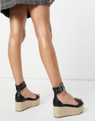 platform black espadrilles