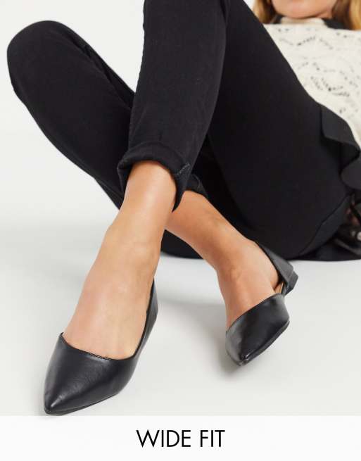 wide fit pointed flats