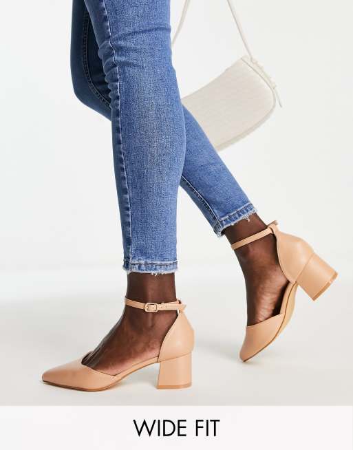 Pointed mid hot sale block heel