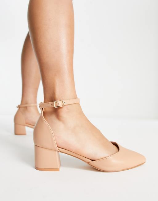 Mid block heel sales pump sandals