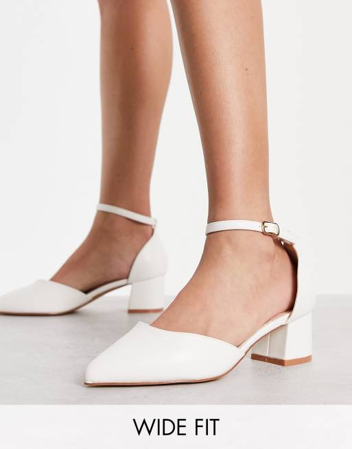 Asos white best sale block heels