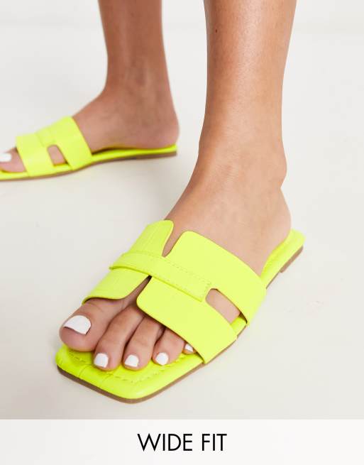 White Cut Out Slip On Sliders, Footwear