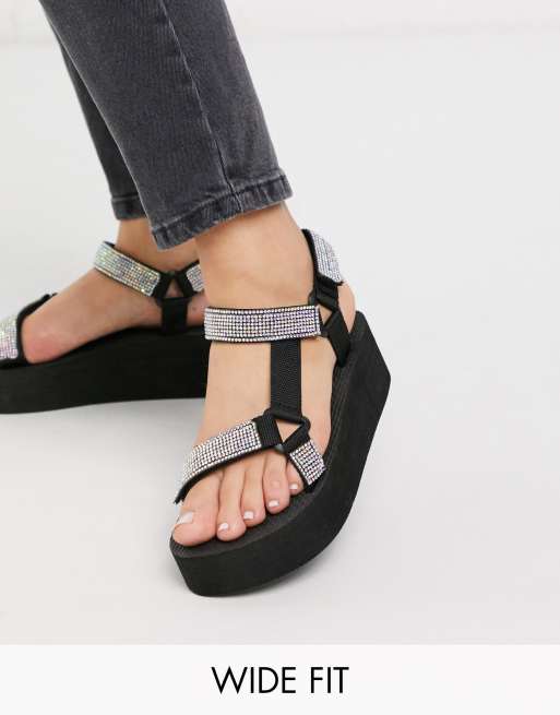 wide fit sporty sandals