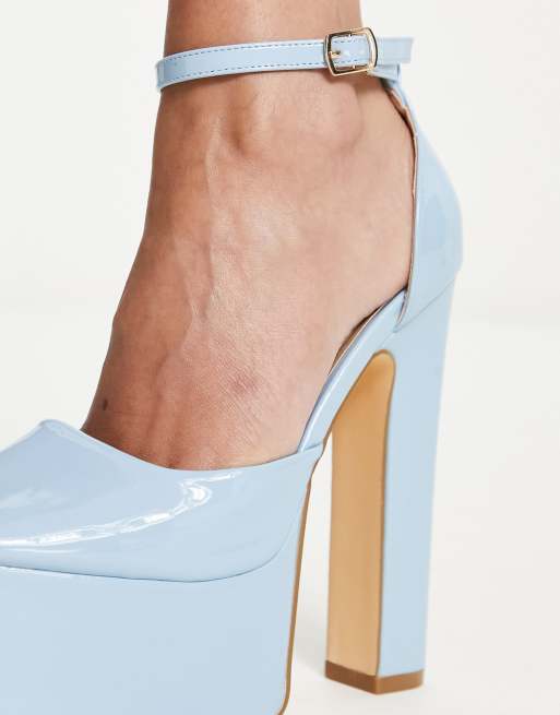 High heels light blue sale