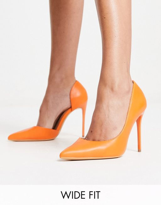 Orange heels hot sale wide fit