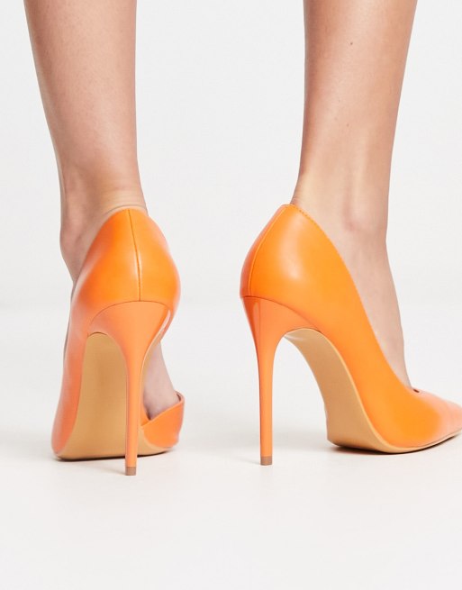 Neon orange 2024 high heels