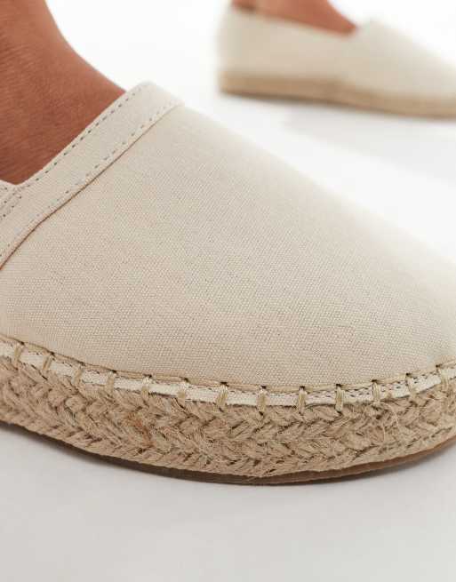 Truffle Collection Wide Fit stud detail espadrilles in beige, 2 of 4