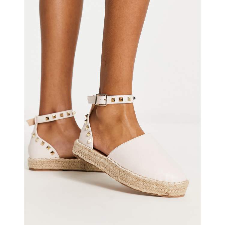 White store studded espadrilles